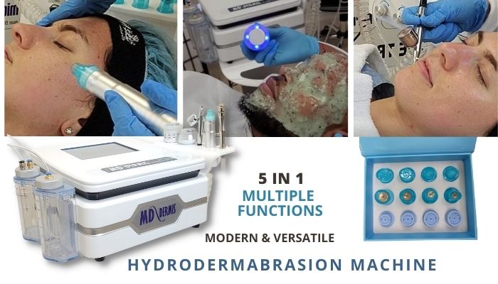 Professional Hydrodermabrasion machine with multiples function, for hydro facial, hydro exfoliation, or microdermabrasion treatment. High quality, best hydro dermabrasion machine for esthetician